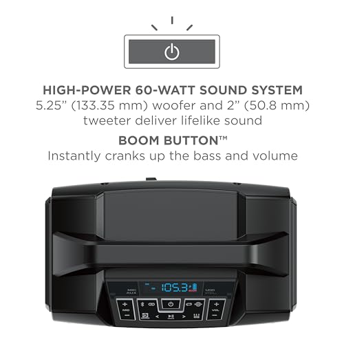 ION Block Rocker Portable Bluetooth Party Speaker with Karaoke Microphone T461114