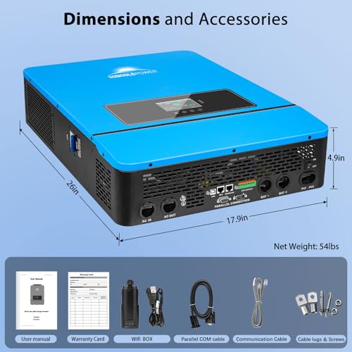 SUNGOLDPOWER 10000W 48V Solar Inverter Split Phase with 2 MPPT Controllers J488