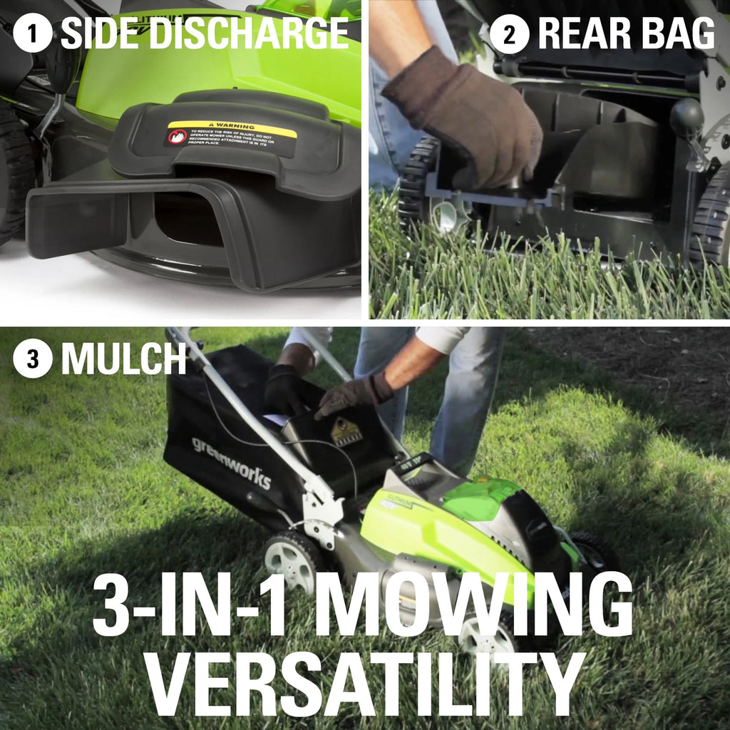 Greenworks 40V 19" Brushless Walk-Behind Lawn Mower with 4.0 Ah Battery & Charger B96689