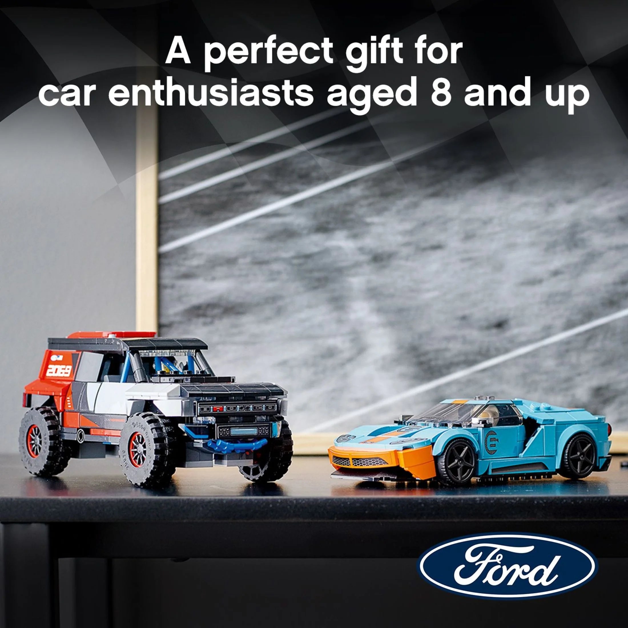 LEGO Speed Champions Ford GT Heritage Edition and Bronco R Building Toy D4332