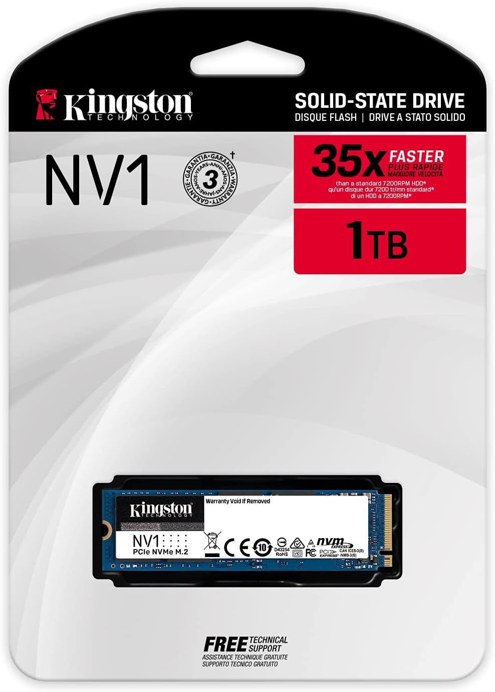 Kingston NV1 1TB M.2 2280 NVMe PCIe Internal SSD V69691