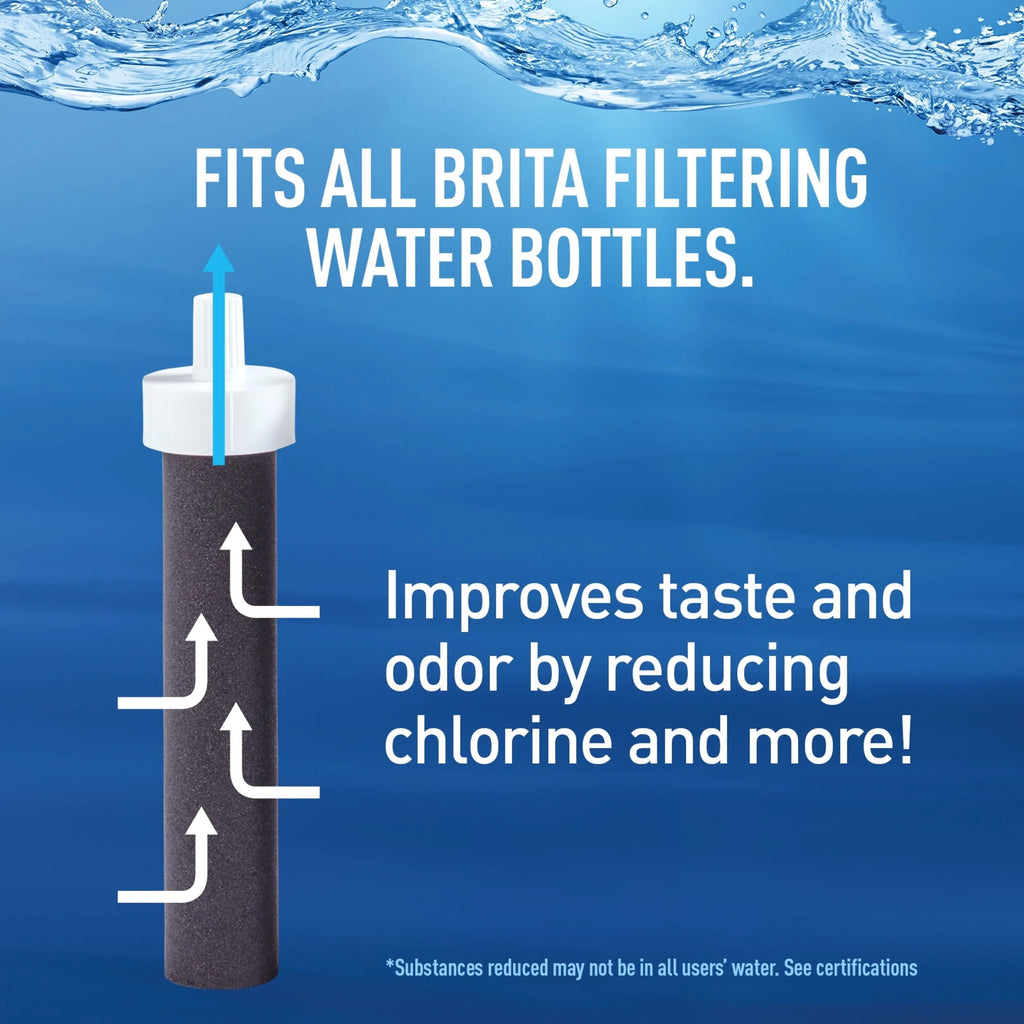 Brita 20 oz Stainless Steel Filtered Insulated Water Bottle with Straw K393612