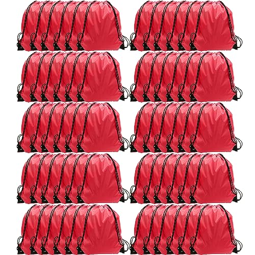 GoodtoU 40 Pack Drawstring Backpacks Waterproof Nylon Cinch Bags for School Gym N792