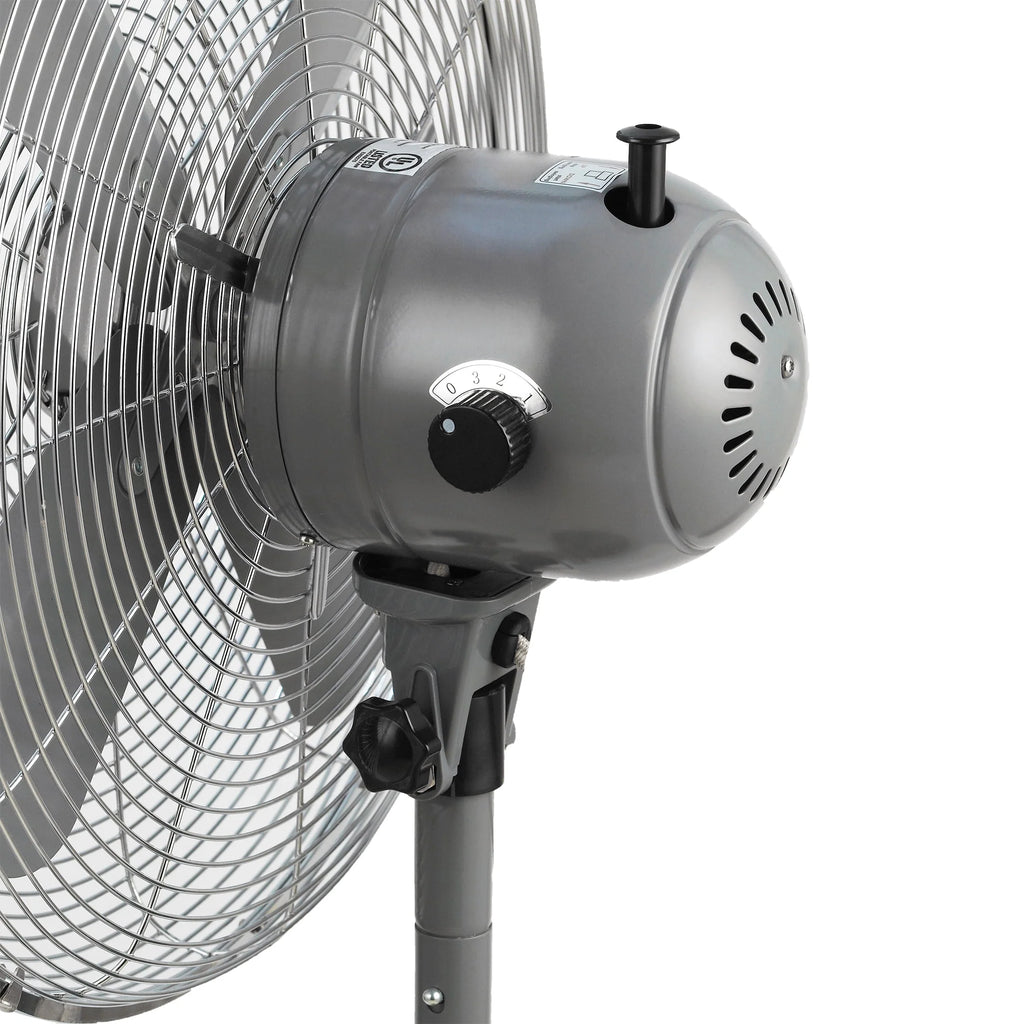 Better Homes & Gardens 16 inch Adjustable Oscillating Metal Stand Fan, Red O2097