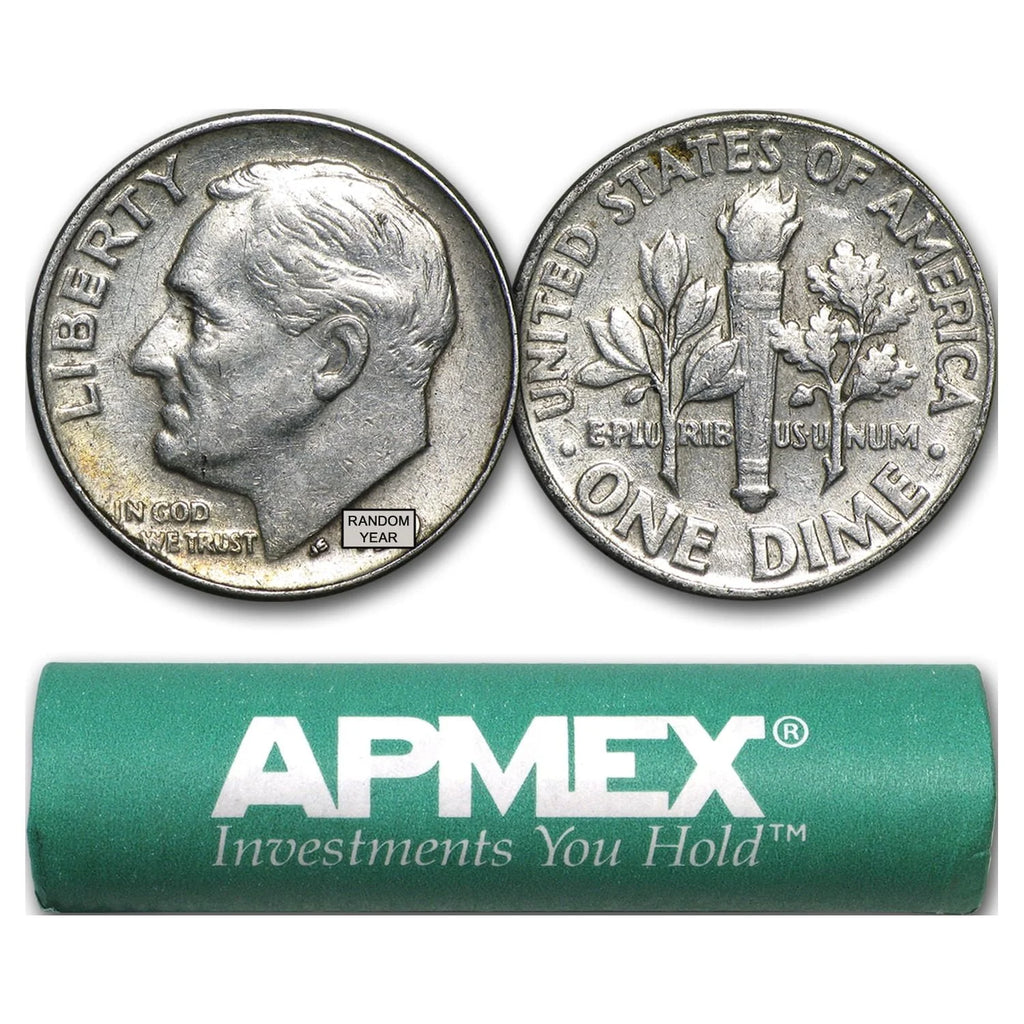 90% Silver Roosevelt Dimes 50-Coin Roll Avg Circ - Walmart