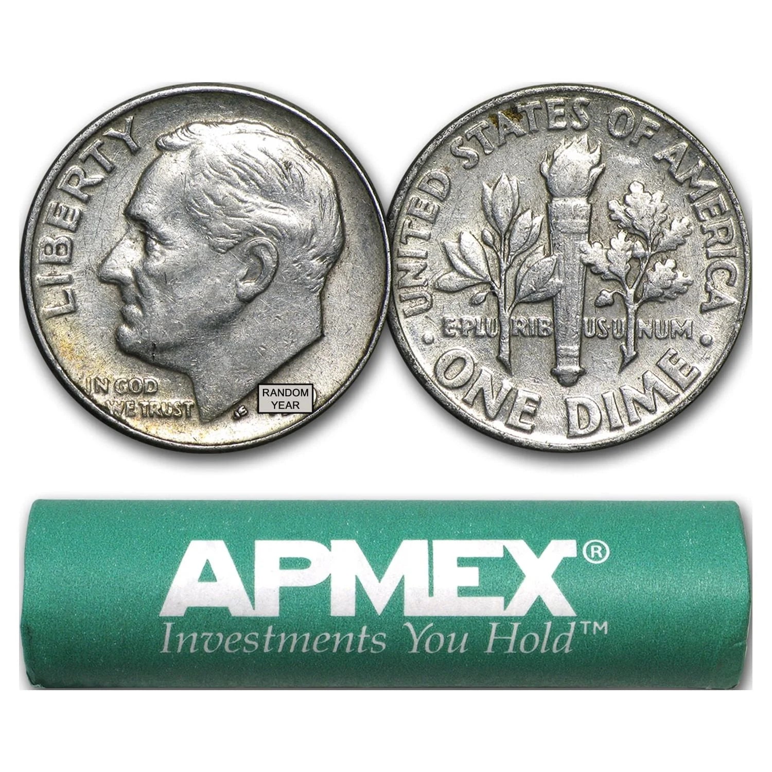 90% Silver Roosevelt Dimes 50-Coin Roll Avg Circ - Walmart
