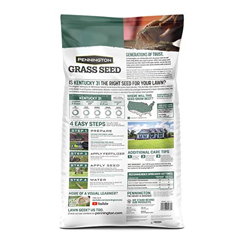 Pennington Kentucky 31 Tall Fescue Penkoted Grass Seed 40 lbs V4063