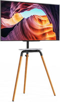 Artistic Easel Tripod TV Floor Stand for 45 to 65 Inch LED LCD Screen, PUTORSEN Portable Studio TV Display Stand, Adjustable TV Studio Mount with VESA 600x400mm, Holds up to 100lbs, White