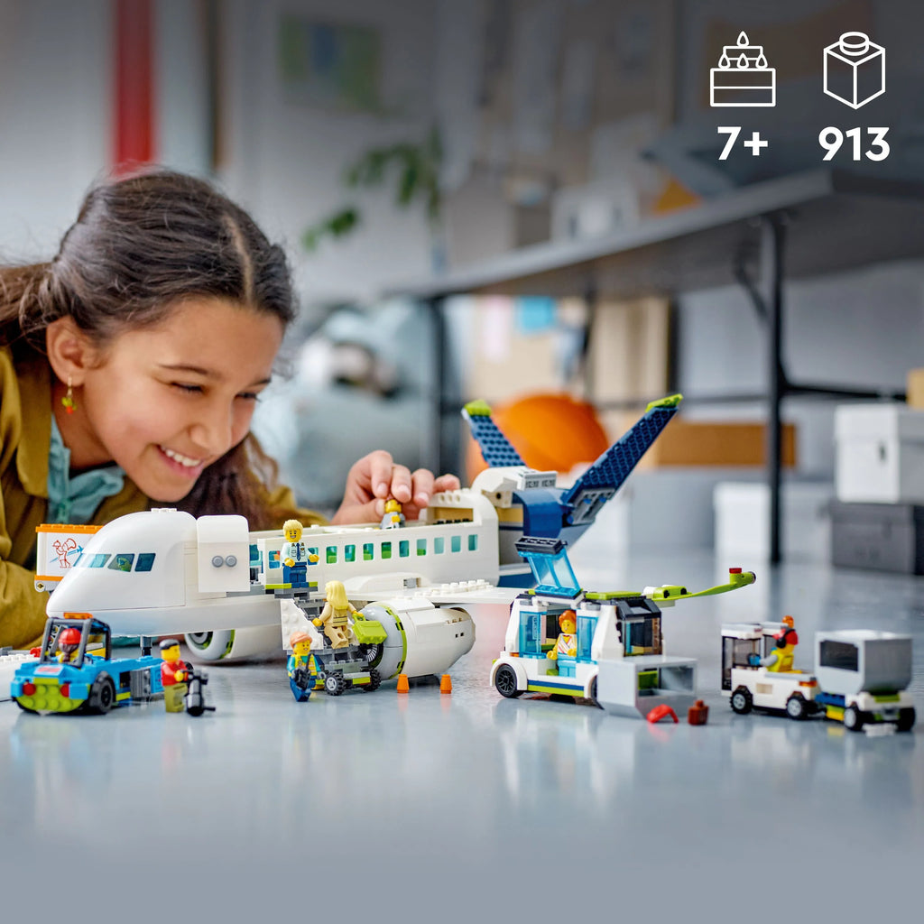 LEGO City Passenger Airplane 60367 Building Toy Set with 9 Minifigures O256977