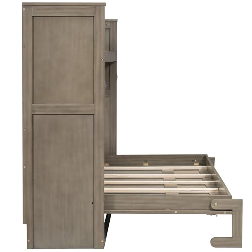 Ball & Cast Queen Murphy Bed Wall Chest with USB and Storage X29201