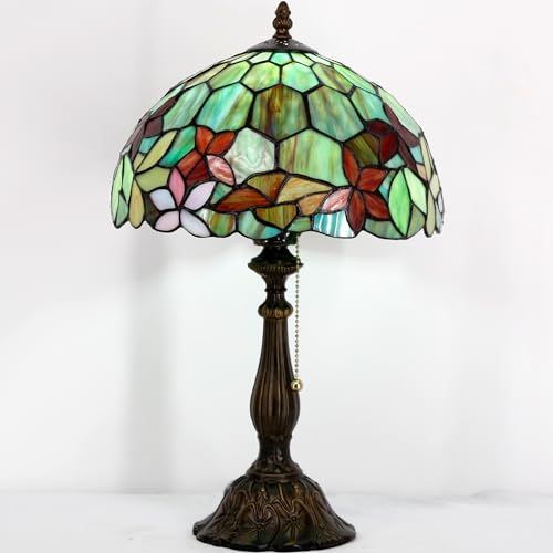 Tiffany Stained Glass Table Lamp Sea Blue Pear J2662