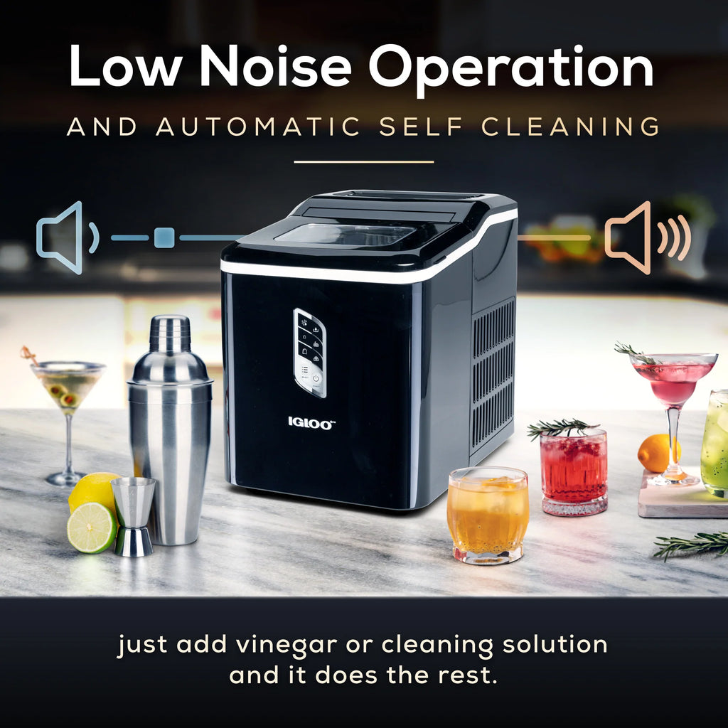 Igloo Automatic Self-Cleaning 26-Pound Ice Maker, Black D6800
