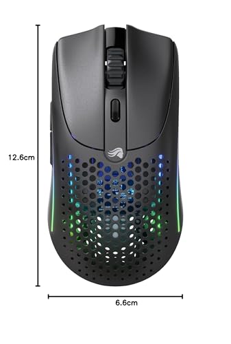 Glorious Gaming Model D 2 Wireless Ergonomic Mouse, 66g, White V612