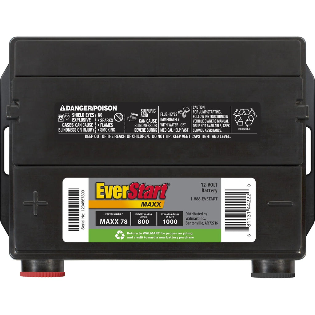EverStart Maxx Lead Acid Automotive Battery Group Size 78 12 Volt 800 CCA W863921
