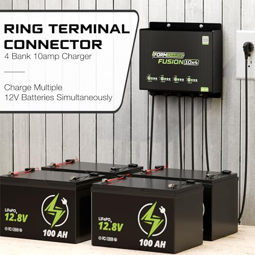 FORM Fusion 10X4 4-Bank Marine Battery Charger 40A 12V Smart Onboard Boat Charger F655