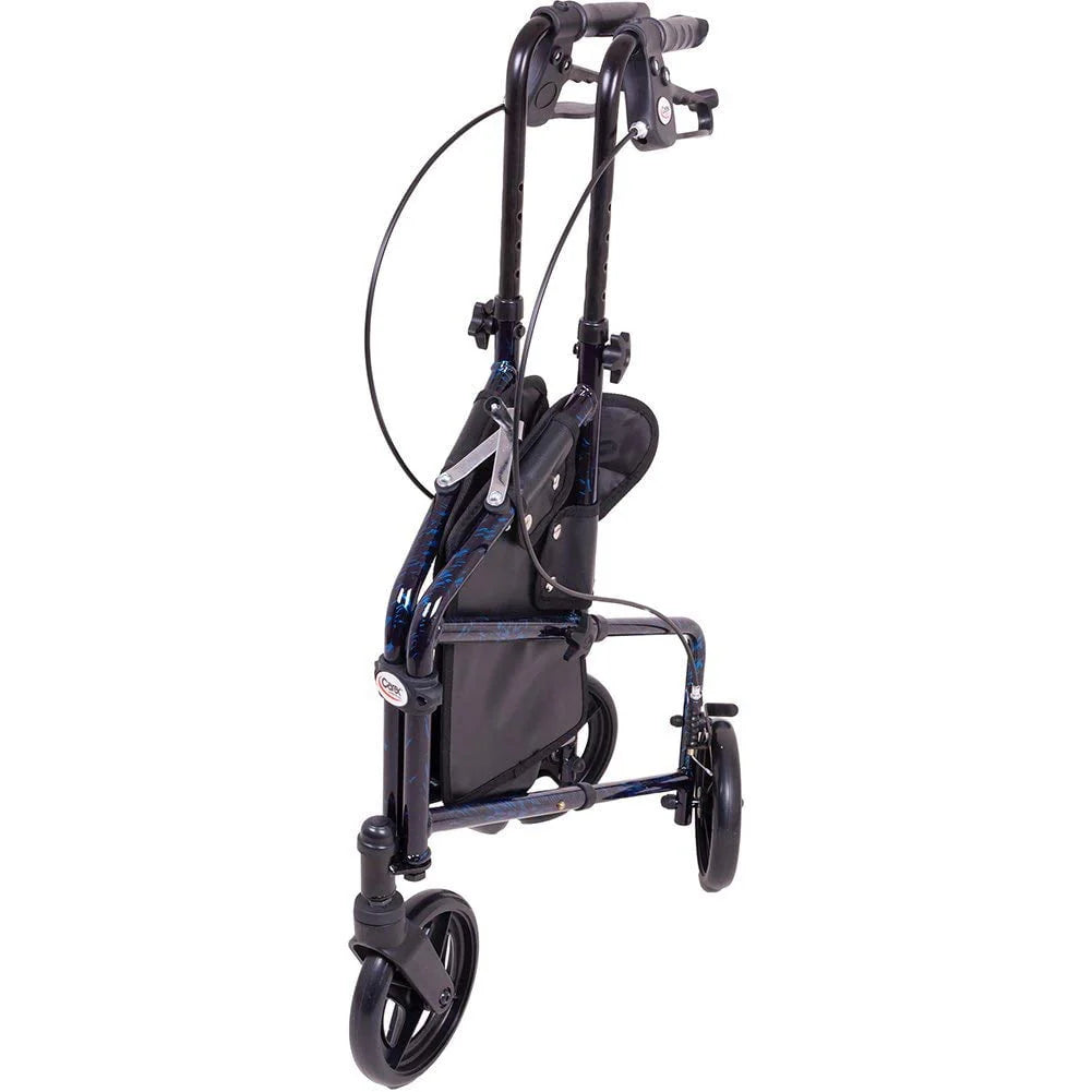 Carex Aluminium 3 Wheel Rollator Walker for Seniors, Height Adjustable Y94999