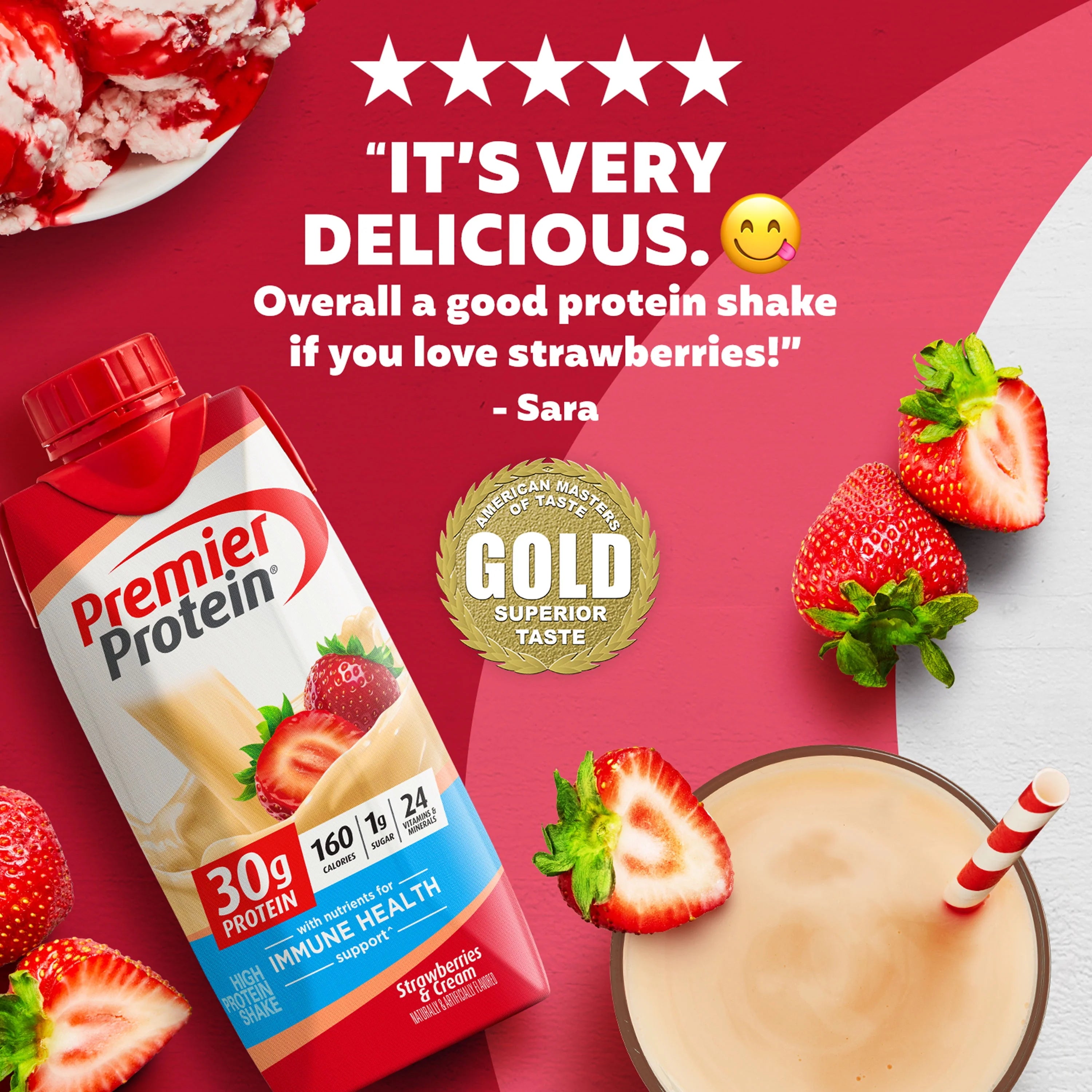 Premier Protein Vanilla Shake, 30g Protein, 11 fl oz, 12 Ct J475