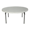 Lifetime 480435 Commercial Round Folding Table (4 Pack), 5&, Almond