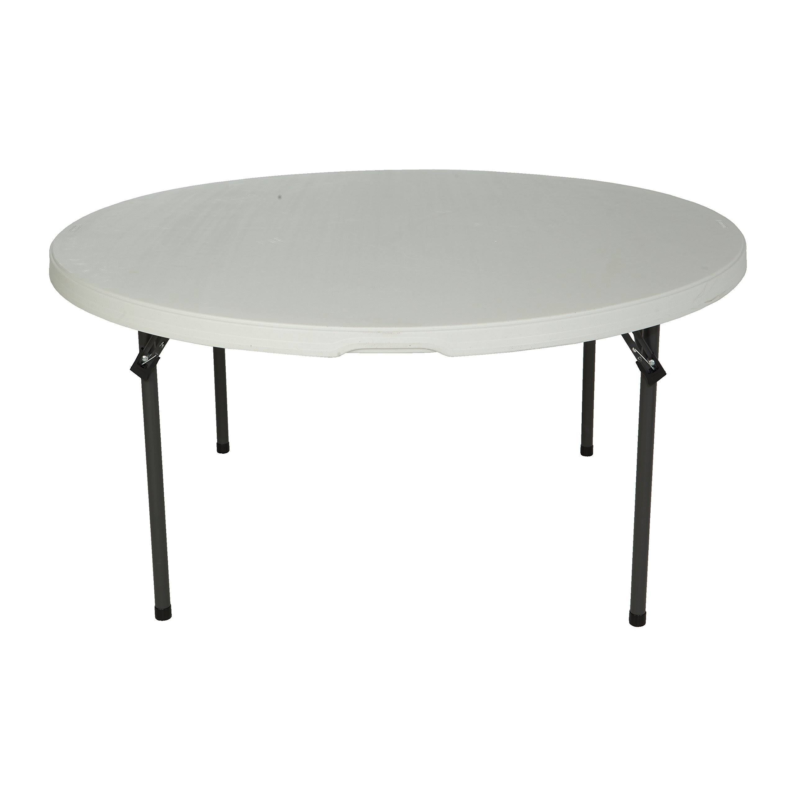 Lifetime 480435 Commercial Round Folding Table (4 Pack), 5&, Almond