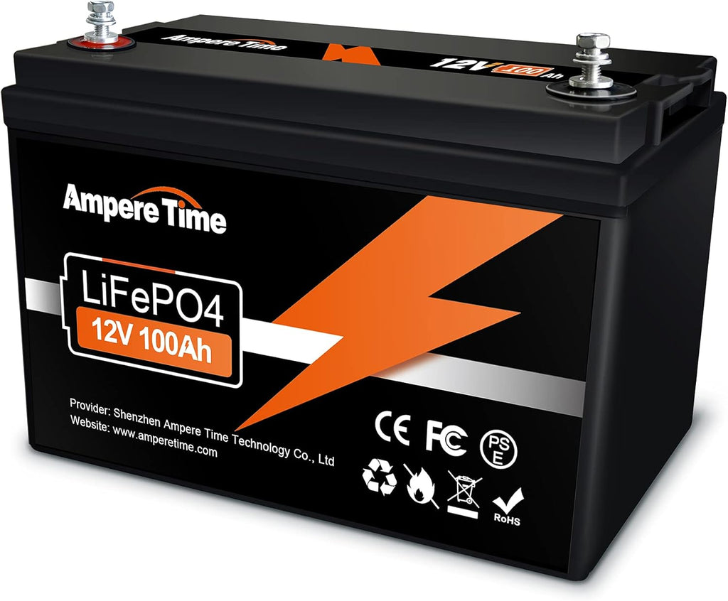 Ampere Time 12V 200Ah Plus LiFePO4 Battery with 200A BMS N84511