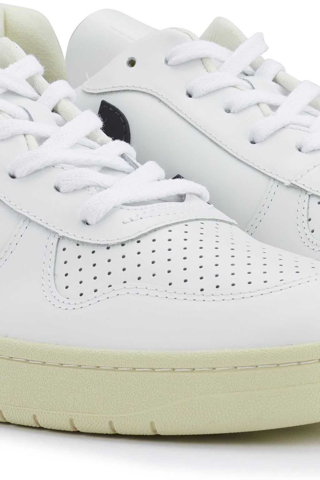Veja V-10 Leather Sneakers White Black E78341
