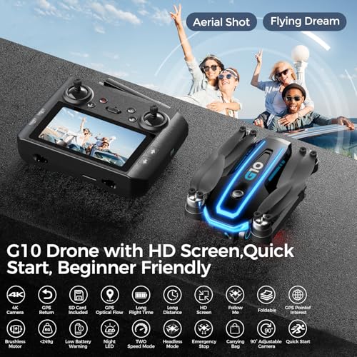 G10 GPS Drone with 4K Camera for Adults, Under 249g K971758
