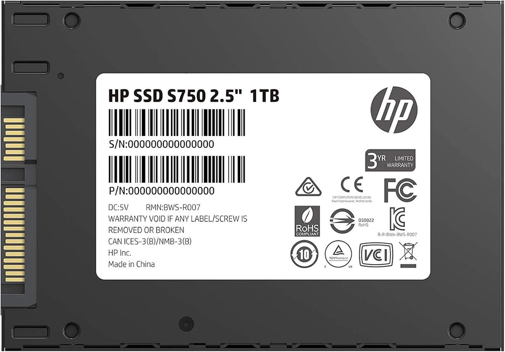 HP S750 1TB Internal PC SSD SATA III 2.5 Inch N8226