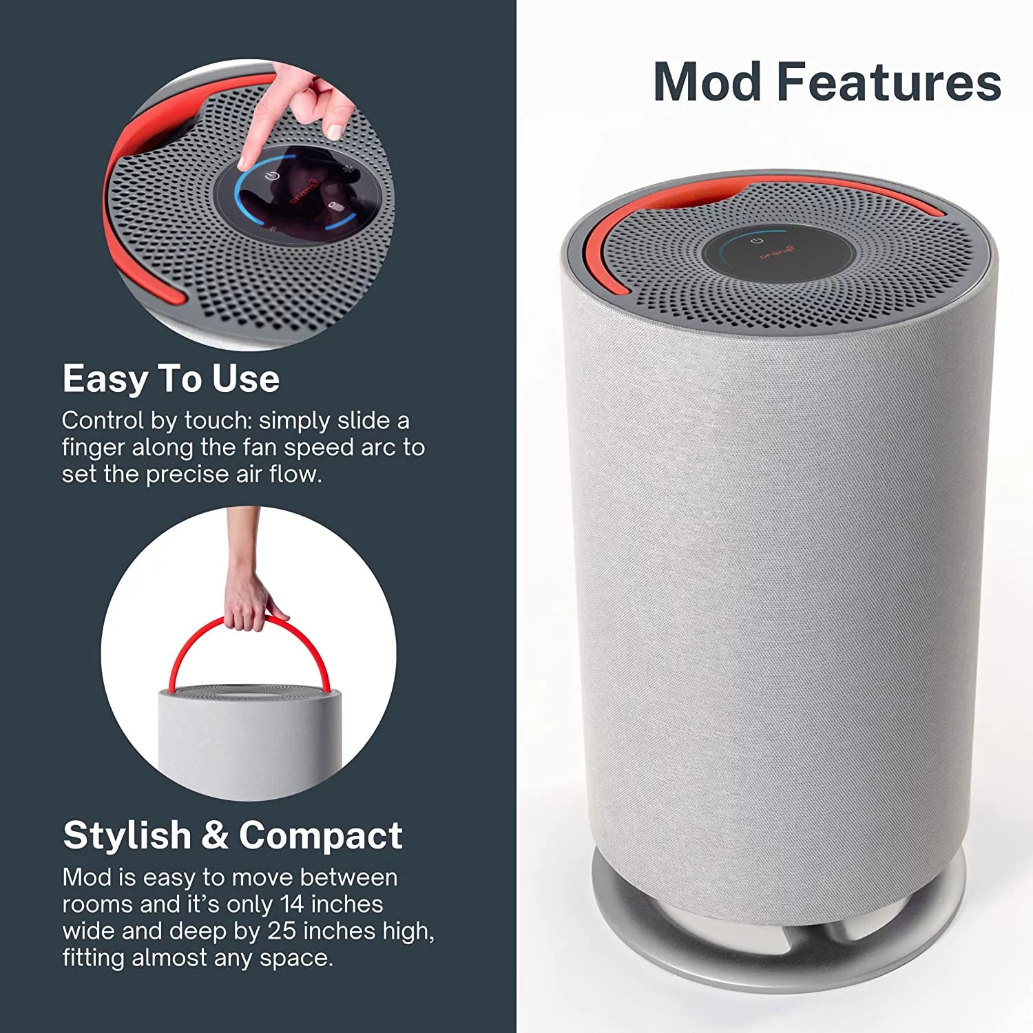 ORANSI Mod Air Purifier for Large Rooms, EnergyStar G526