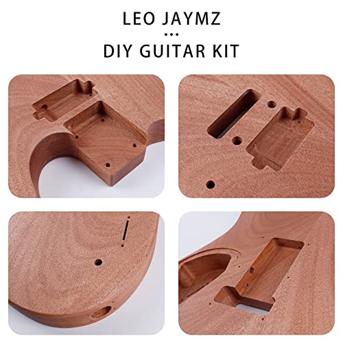 Leo Jaymz DIY Single Cut Electric Guitar Kit Mahogany Rosewood B148