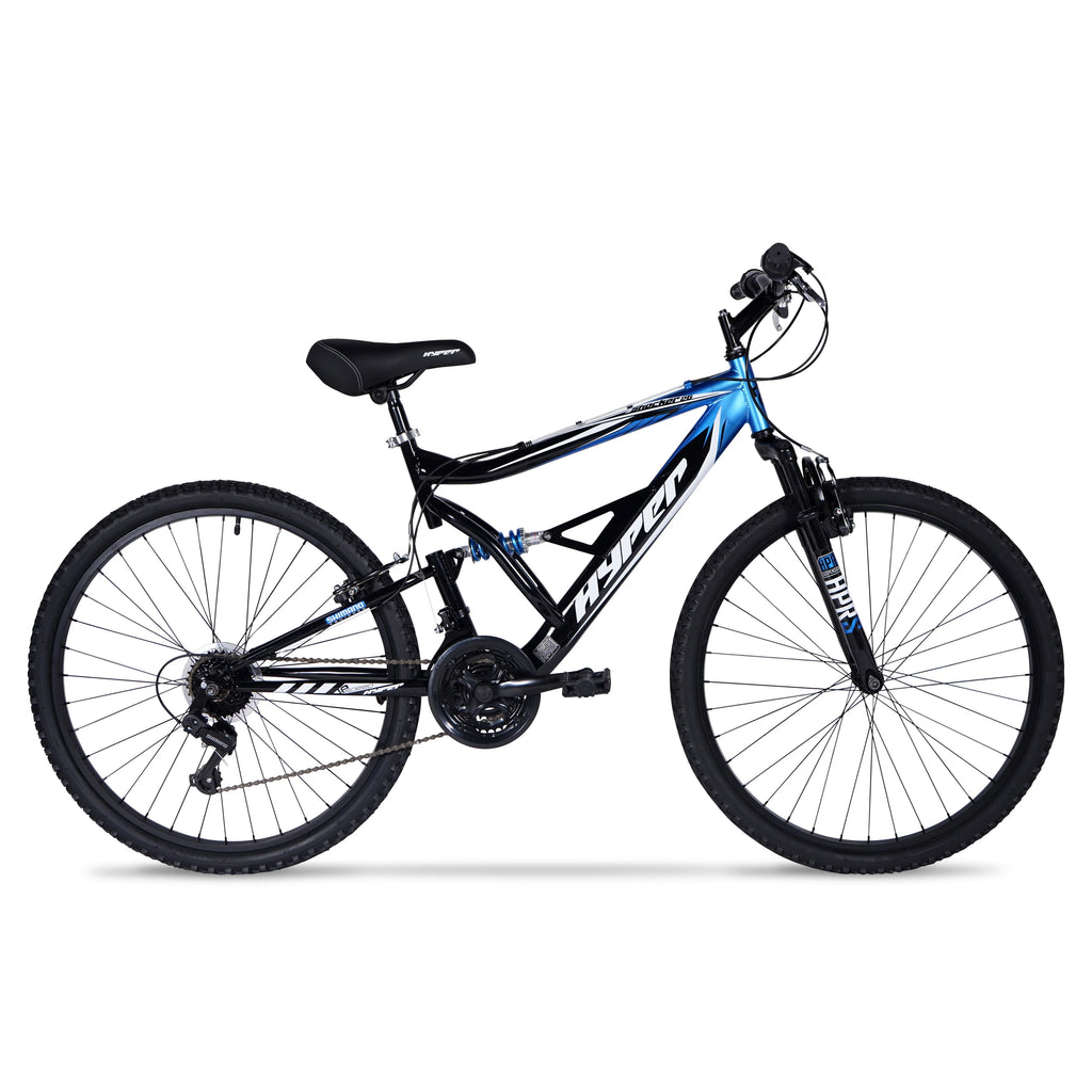 Hyper Bicycles Men's 26 Shocker Mountain Bike, Black/Red