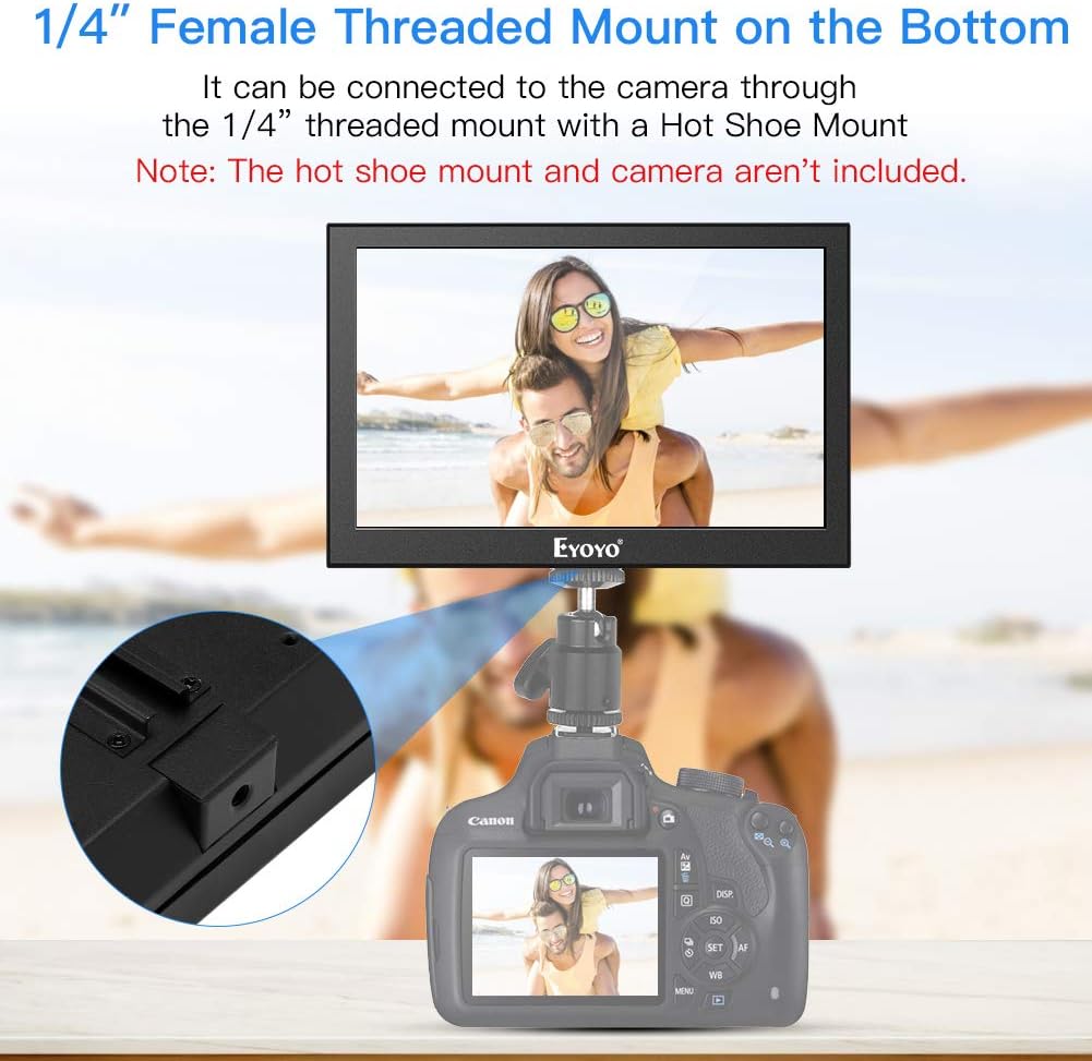 Eyoyo 7 inch HDMI LCD Monitor Portable IPS Screen 1280x800, Pack of 2 Y5517