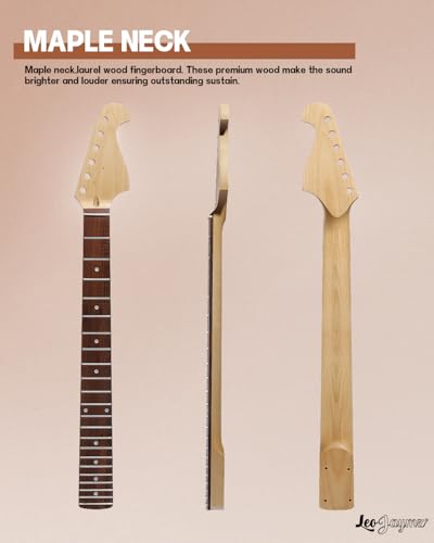 Leo Jaymz DIY Single Cut Electric Guitar Kit Mahogany Rosewood B148