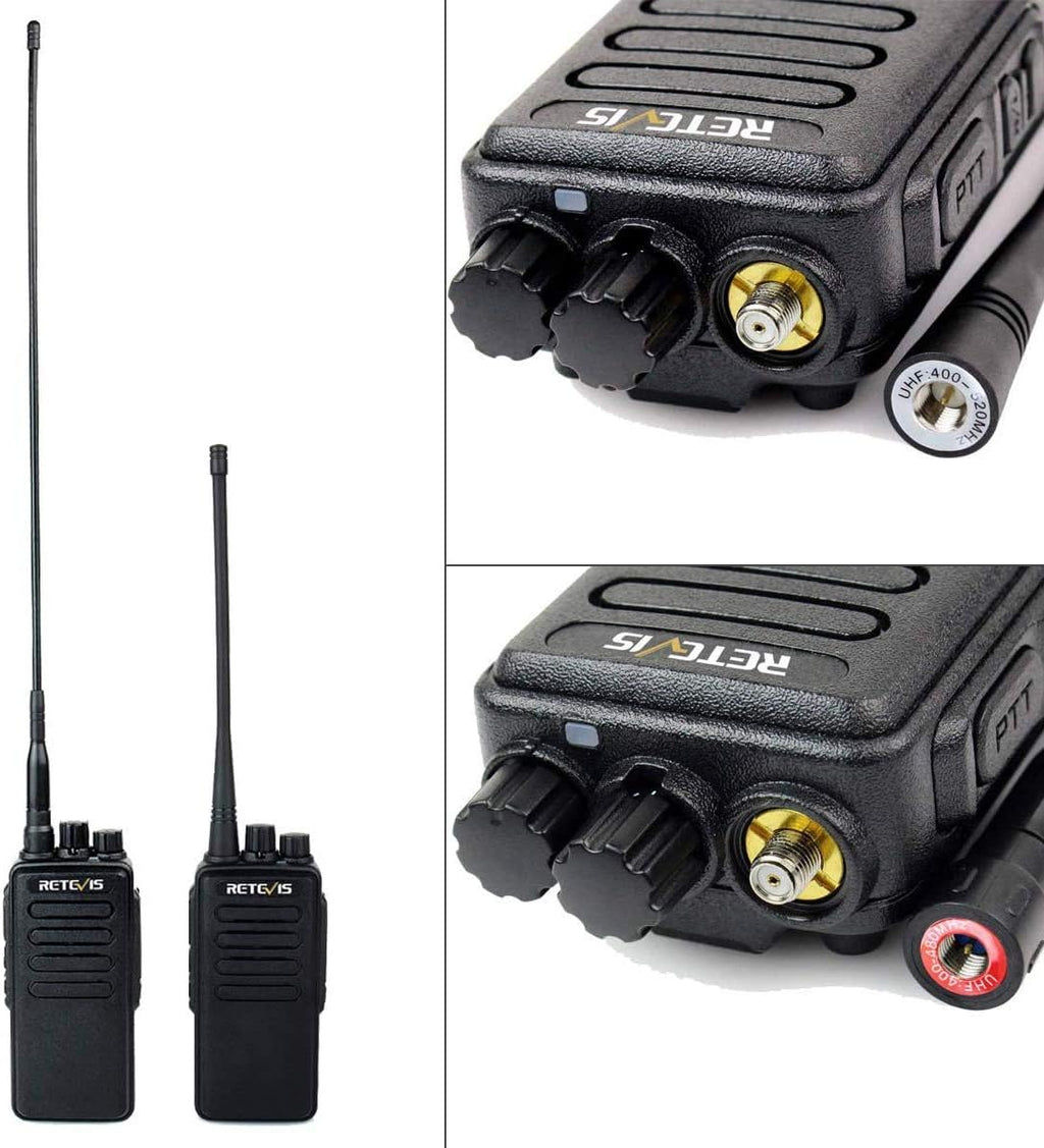 Retevis RT1 Walkie Talkies with Earpiece and Mic, 3000mAh Rechargeable, 5 Pack Y1131
