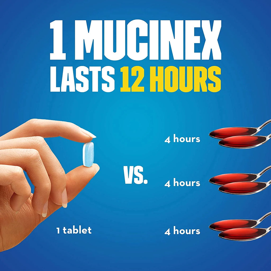 Mucinex 12 Hr Max Strength Chest Congestion Expectorant Tablets, 14ct S4038