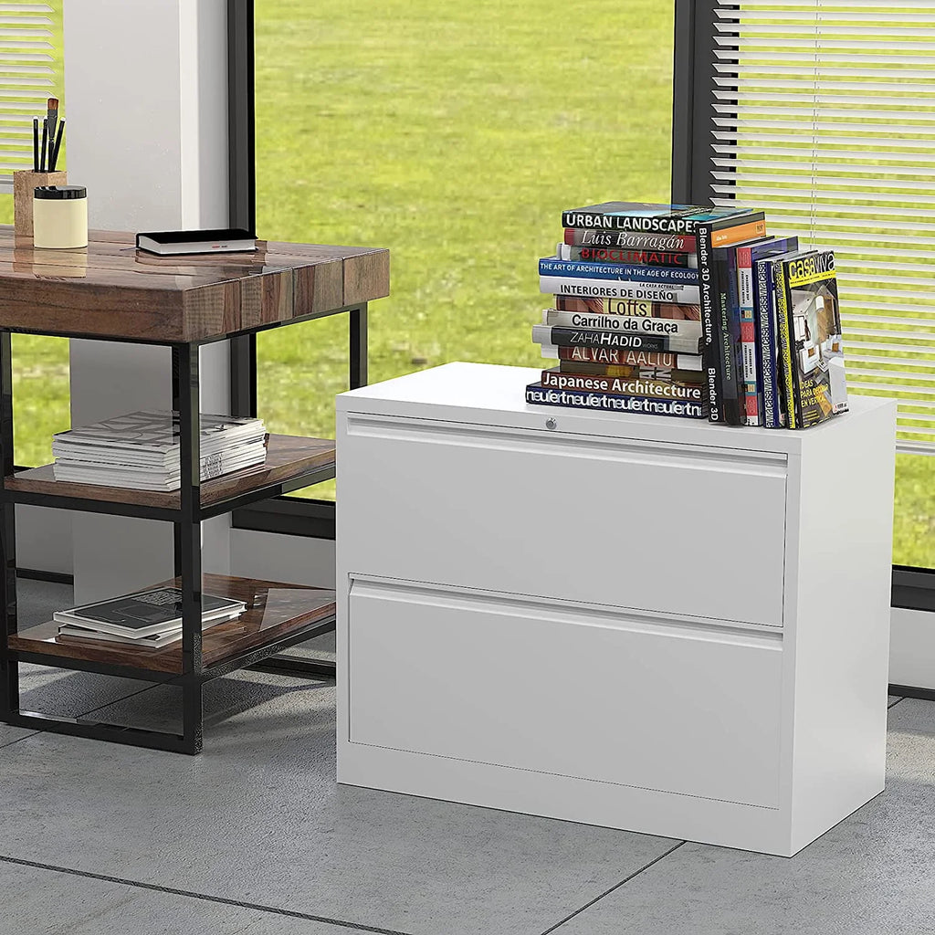 SUPEER 4 Drawer File Cabinet with Lock, Metal Vertical Storage, Black E499