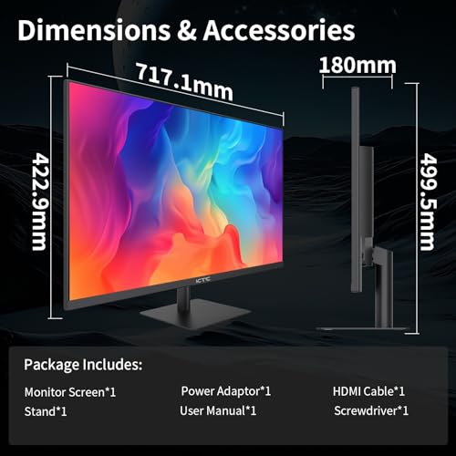 32 Inch 4K Smart Monitor with Google TV, Dolby Audio, HDR, KVM, USB-C 65W PD C7046
