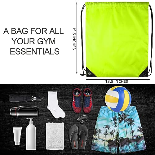 GoodtoU 40 Pack Drawstring Backpacks Waterproof Nylon Cinch Bags for School Gym N792