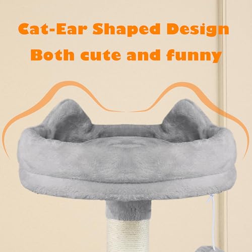 Yaheetech 62.5in Cat Tree with Platform & Hammock, Dark Gray L747397