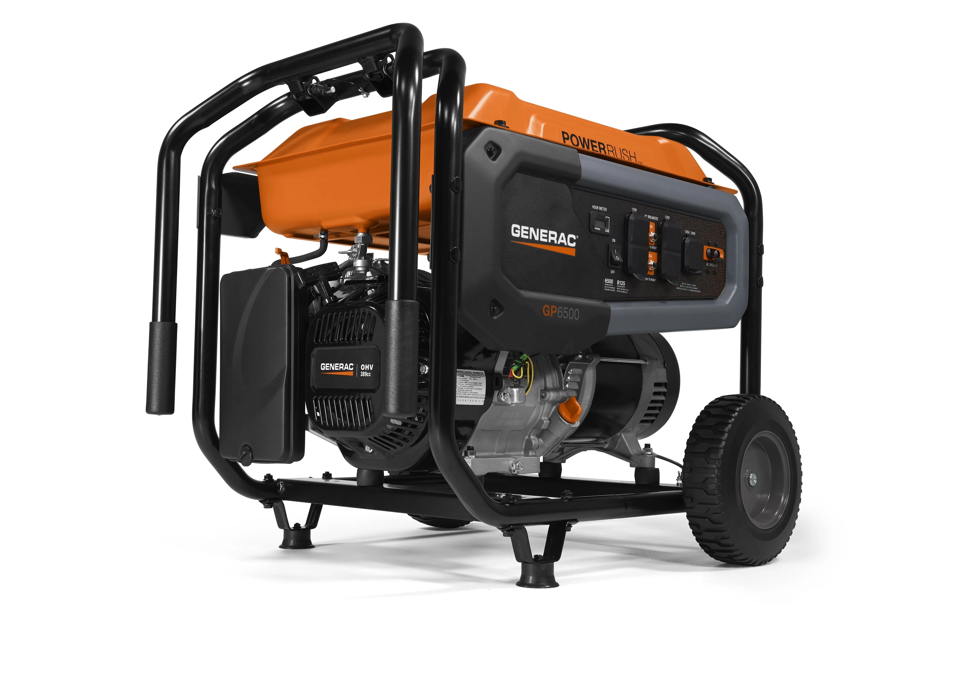 Generac 7690 GP6500 6500 Watt Manual Start Gas Powered Portable Generator - 49ST