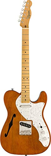 Squier Classic Vibe 70s Thinline Telecaster Electric Guitar Natural Maple Fingerboard W3907