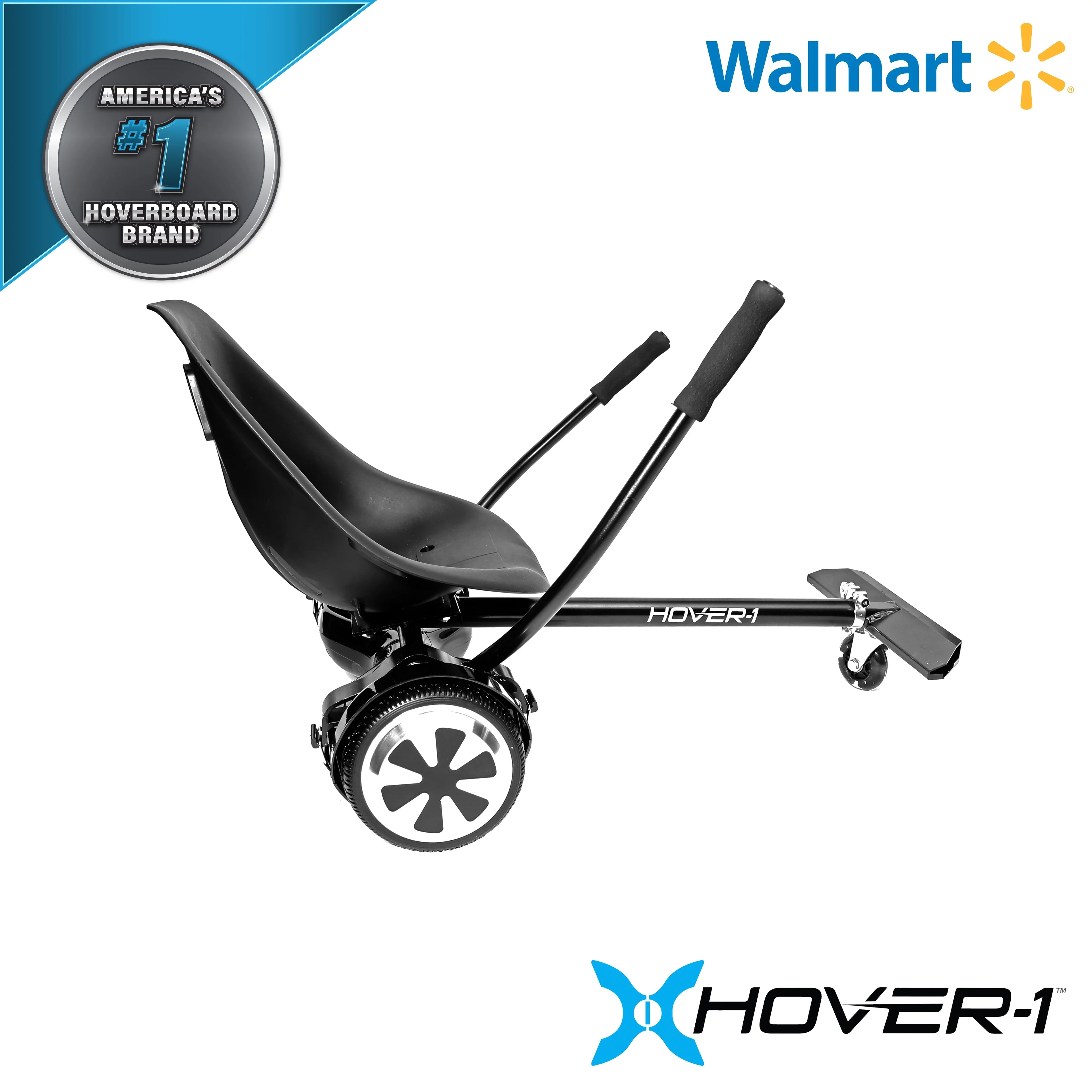 Hover-1 Kart and Ultra Electric Hoverboard Combo with LED Lights - Black E34998