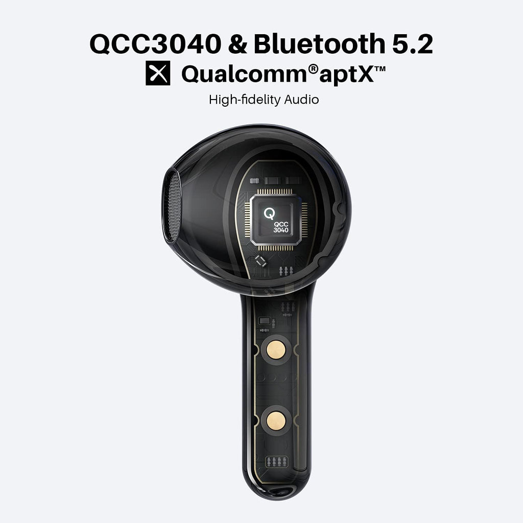 Tribit FlyBuds C2 Wireless Earbuds Bluetooth 5.2 with Noise Canceling, 32H Playtime F942806