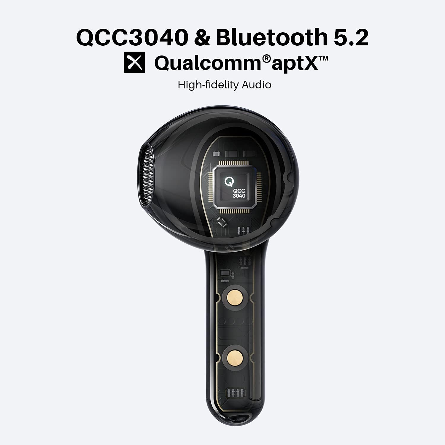 Tribit FlyBuds C2 Wireless Earbuds Bluetooth 5.2 with Noise Canceling, 32H Playtime F942806