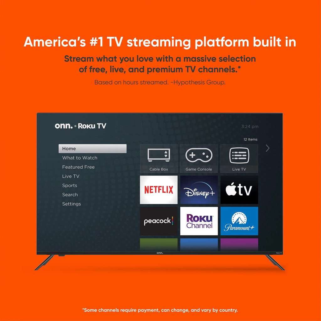 onn. 50" Class 4K UHD Roku Smart TV HDR M266