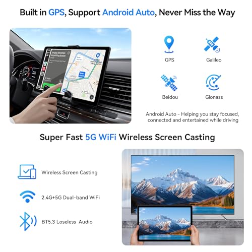 10 Inch Android 15 Tablet with SIM Card Slot, 4G Cellular, Octa-Core, 12GB+64GB B803