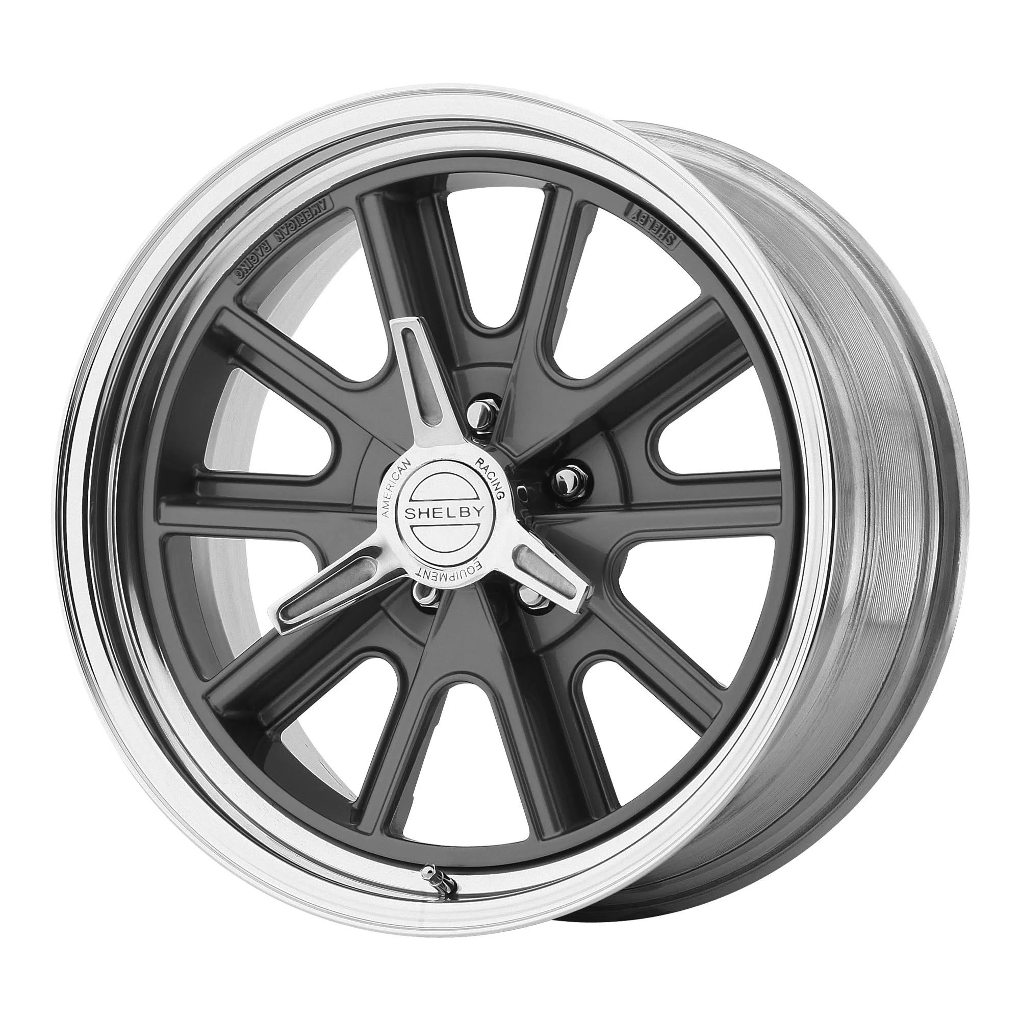 American Racing Shelby Cobra Wheel 17x8 5x4.5 (5x114.3) Gray -6 mm Offset
