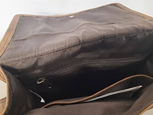 Leather Crossbody Bag Messenger Satchel for Men and Women, Brown P148
