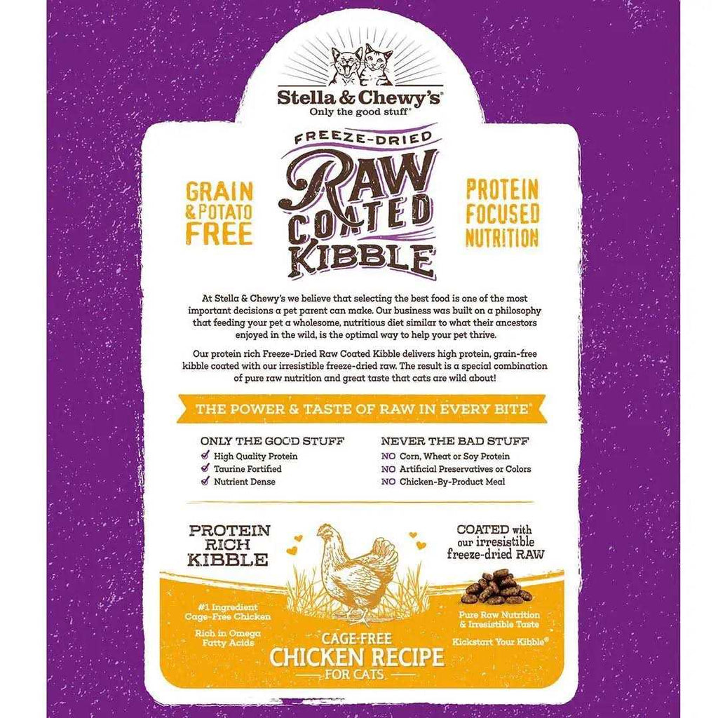Stella & Chewy’s Raw Coated Cage-Free Chicken Kitten Dry Cat Food J23619