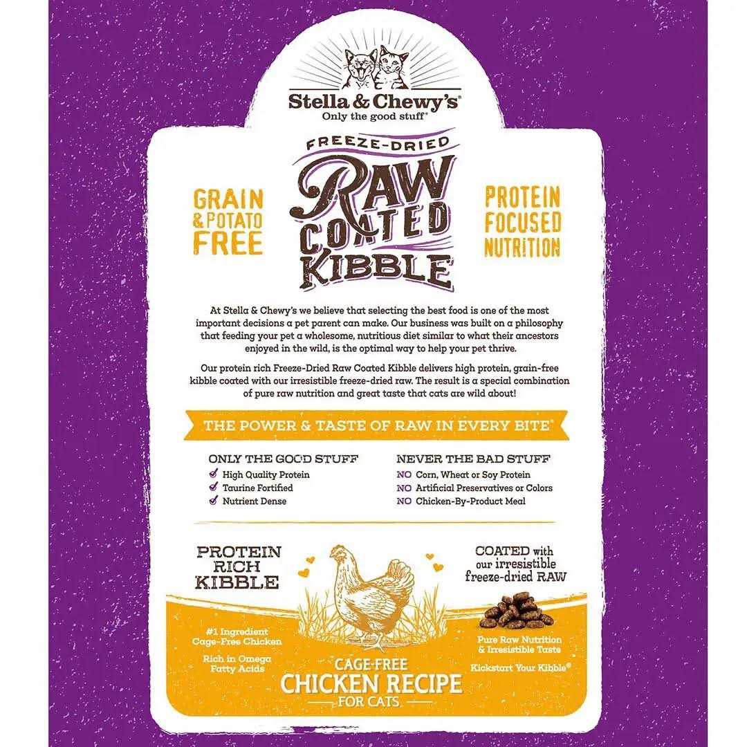 Stella & Chewy’s Raw Coated Cage-Free Chicken Kitten Dry Cat Food J23619