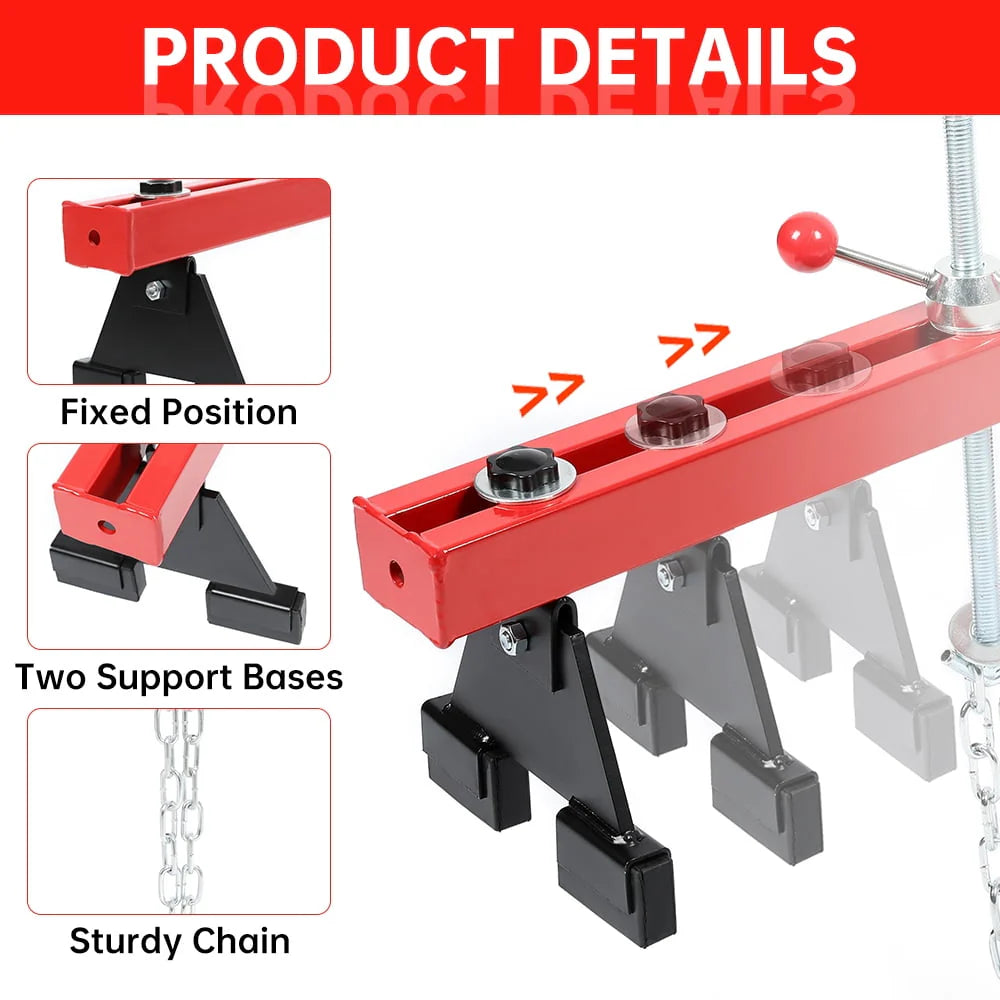 Kojem 1100 Lbs Transverse Engine Support Bar with Dual Hooks D3574